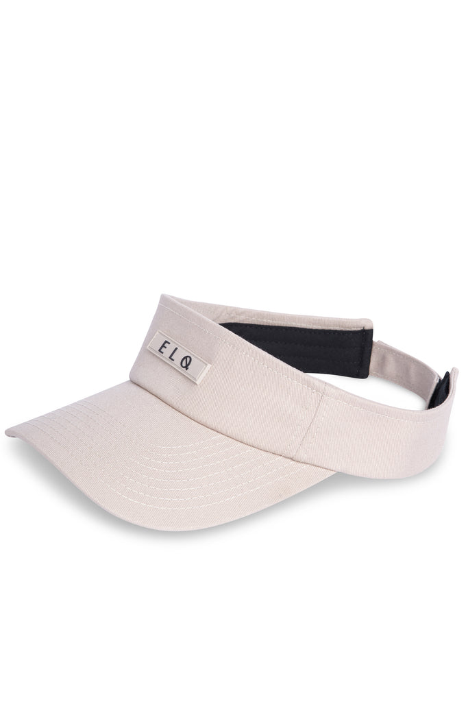 ELQ Active oat beige visor hat side view