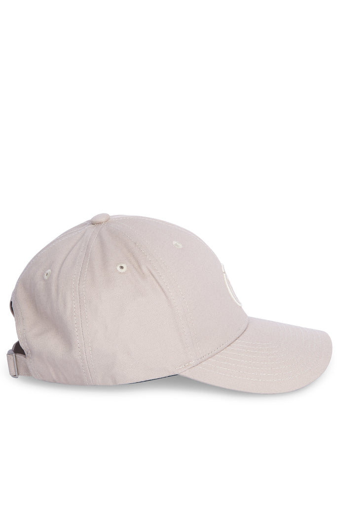 ELQ Active Icon oat beige cap baseball with embroidered logo side view