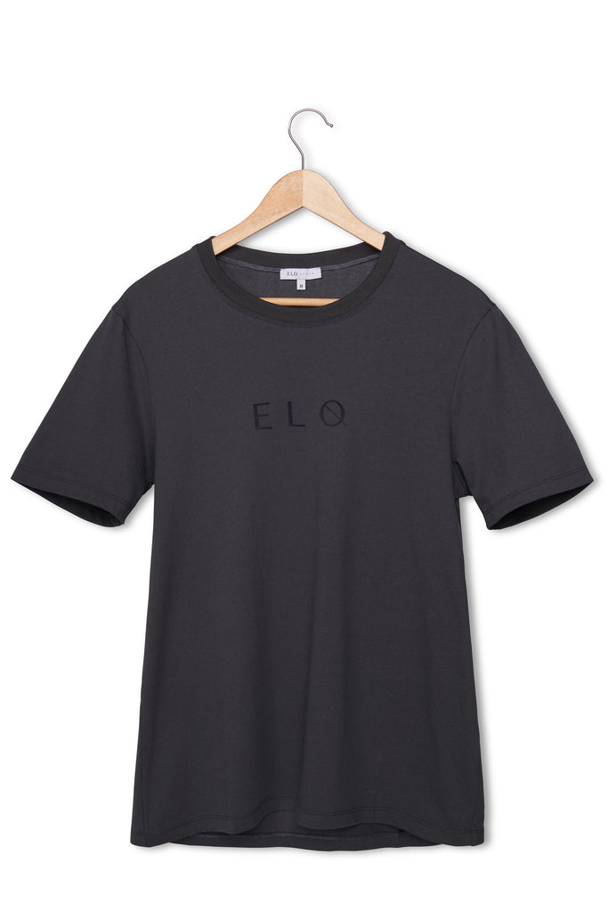 ELQ Unisex Baseline Vintage Black Tee